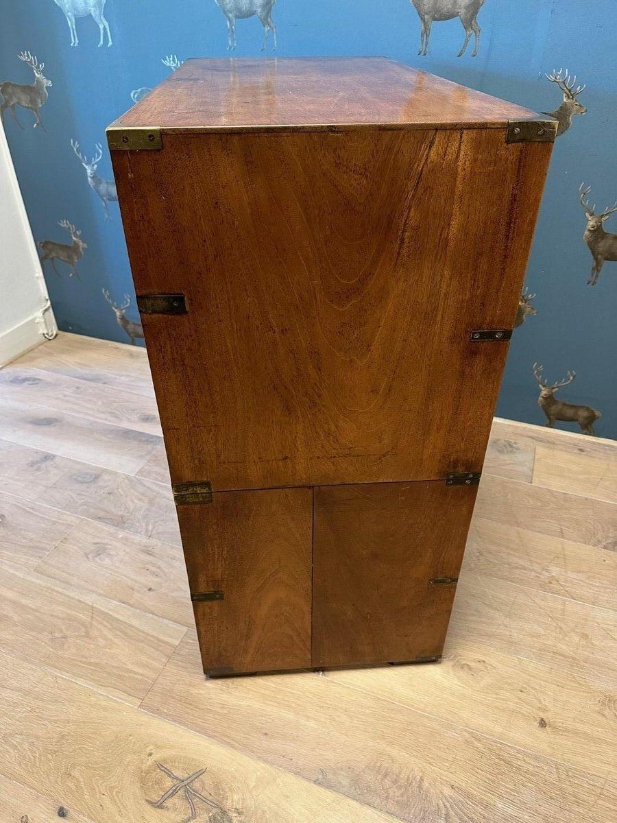 photo furniture Antique Campaign Chest Of Drawers