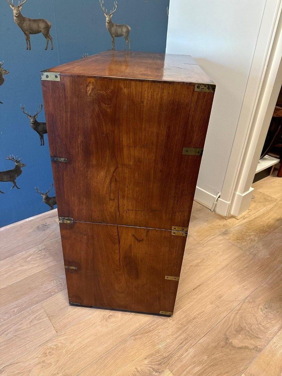 photo for sale Antique Campaign Chest Of Drawers