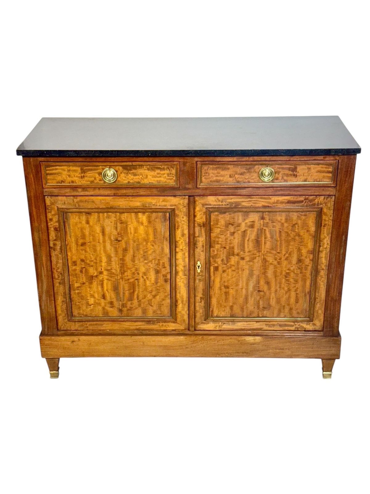 19th Century French Buffet In Burr Elm With Black Marble Top photo furniture
