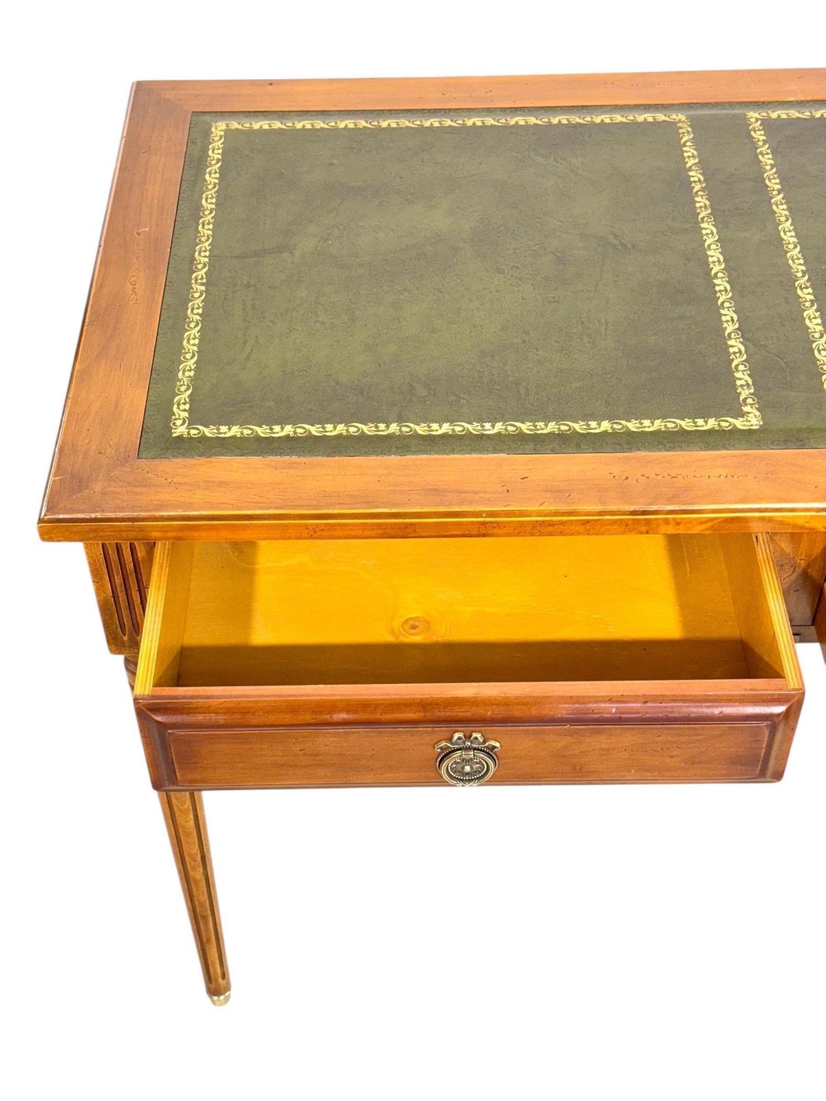 Louis XVI Style Writing Desk With Green Leather Top, Circa 1950s photo furniture