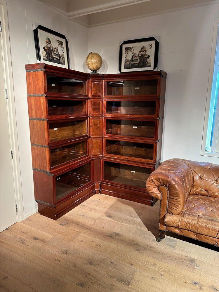 Antique Modular Bookcase From Globe Wernicke, 1890s, Set Of 20