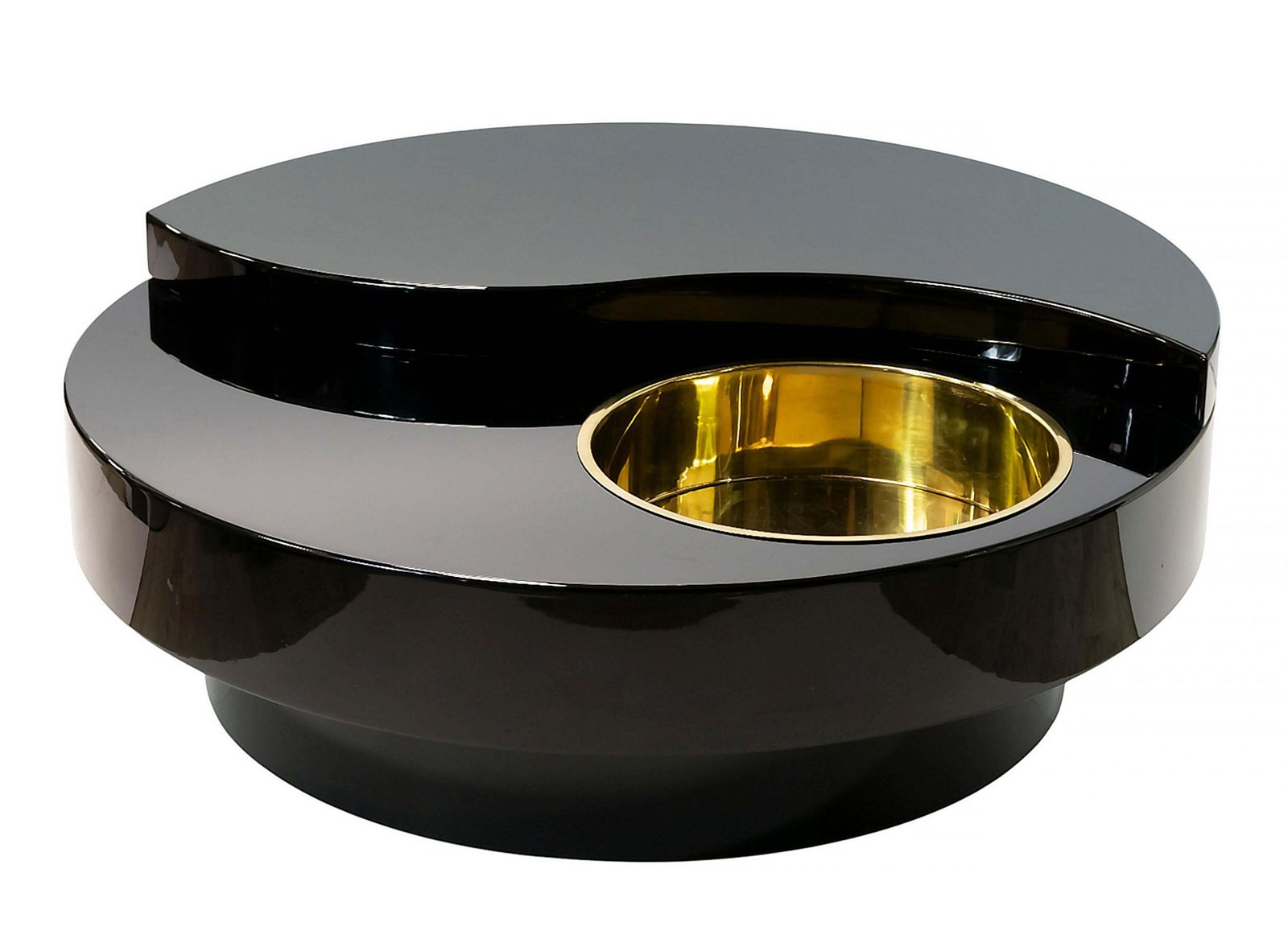 Italian Mid Century Yin Yang Coffee Cocktail Table, Willy Rizzo, Circa 1970 photo furniture