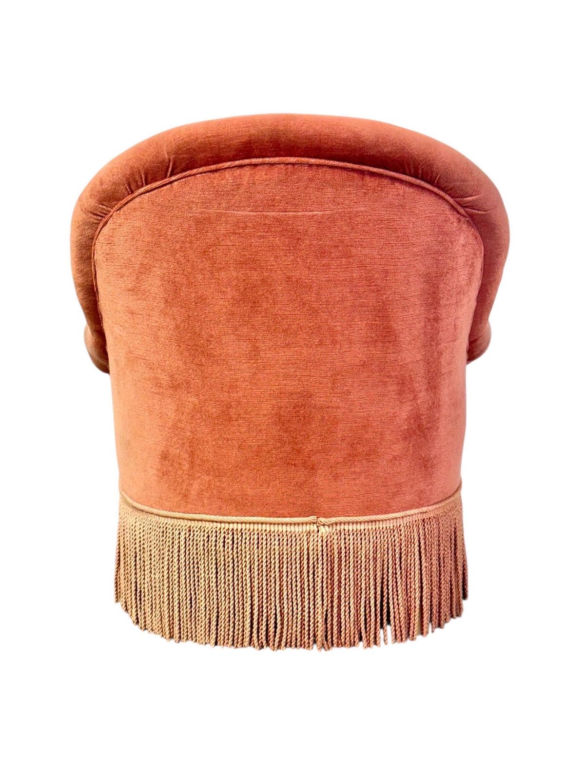 19th Century French Velvet Armchair With Tassel Fringe Trim photo vinterior