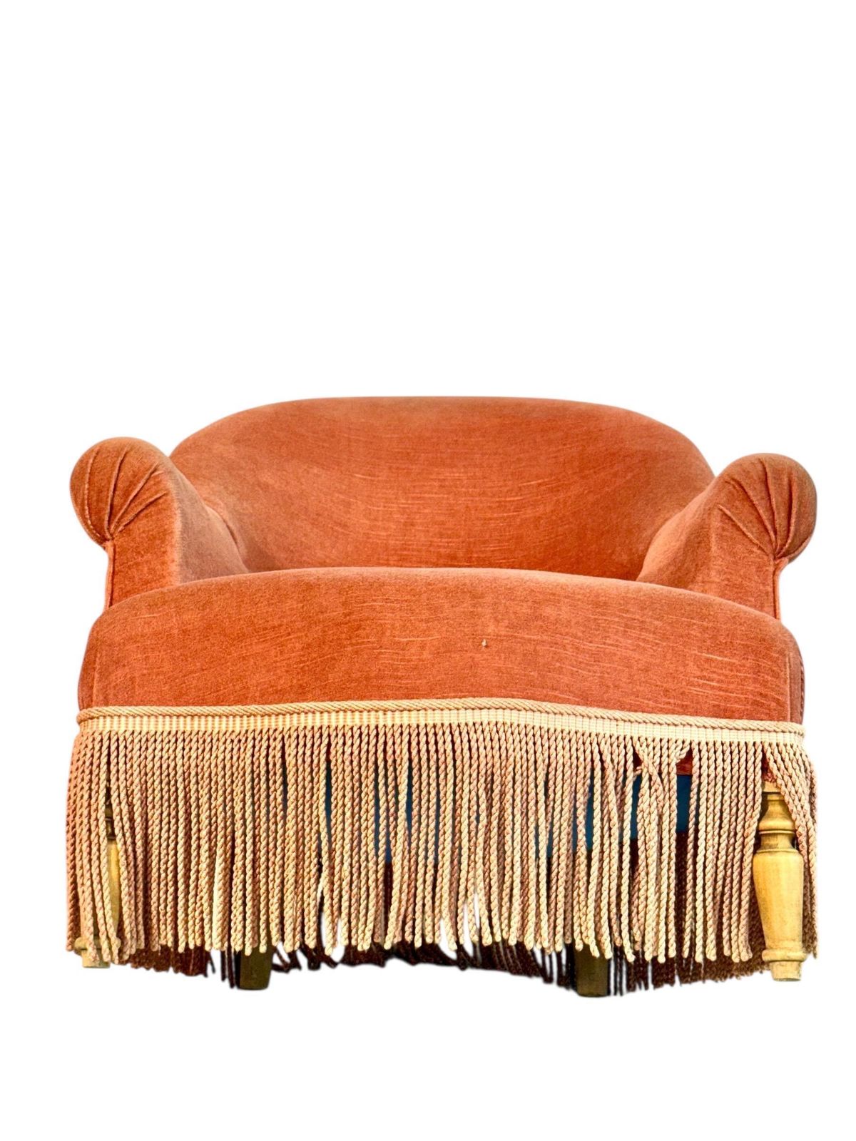 19th Century Child’s Velvet Armchair With Decorative Fringe photo 1336.0