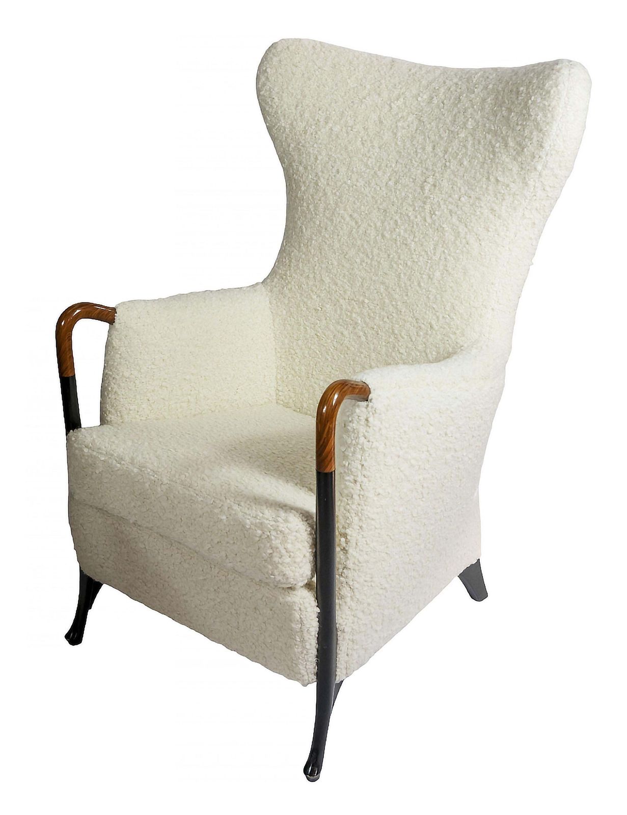 Pair Of Giorgetti Progetti Natural Alpaca Wool Armchairs By Umberto Asnago photo Furniture