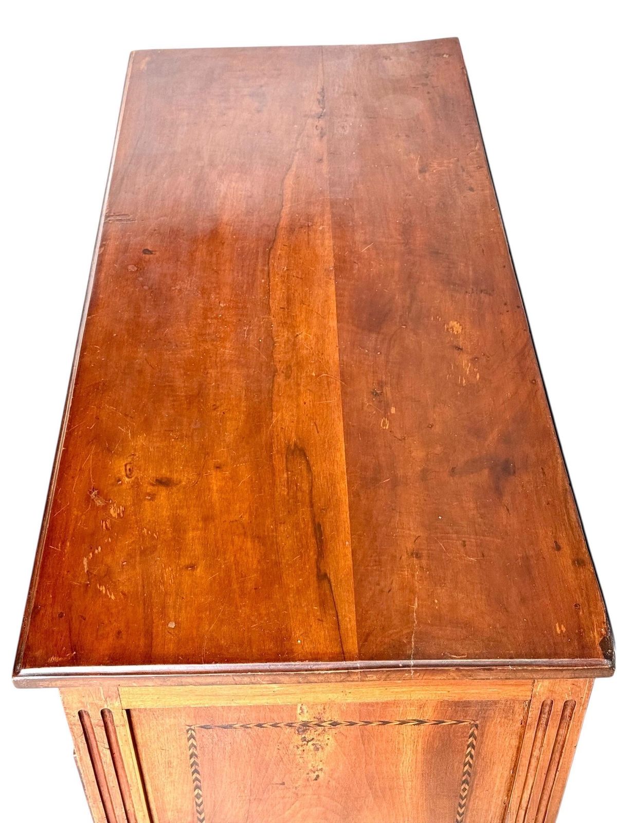 Louis XVI Period Marquetry Inlaid Cherrywood Commode, Late 18th Century photo Furniture