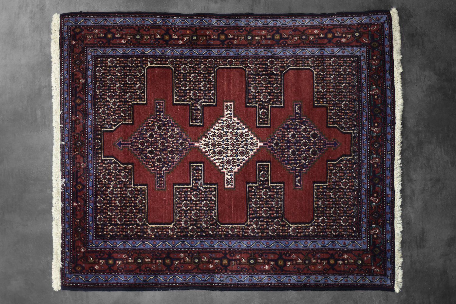 Vintage Middle Eastern Hand Woven Senneh Rug, 1960s photo for sale