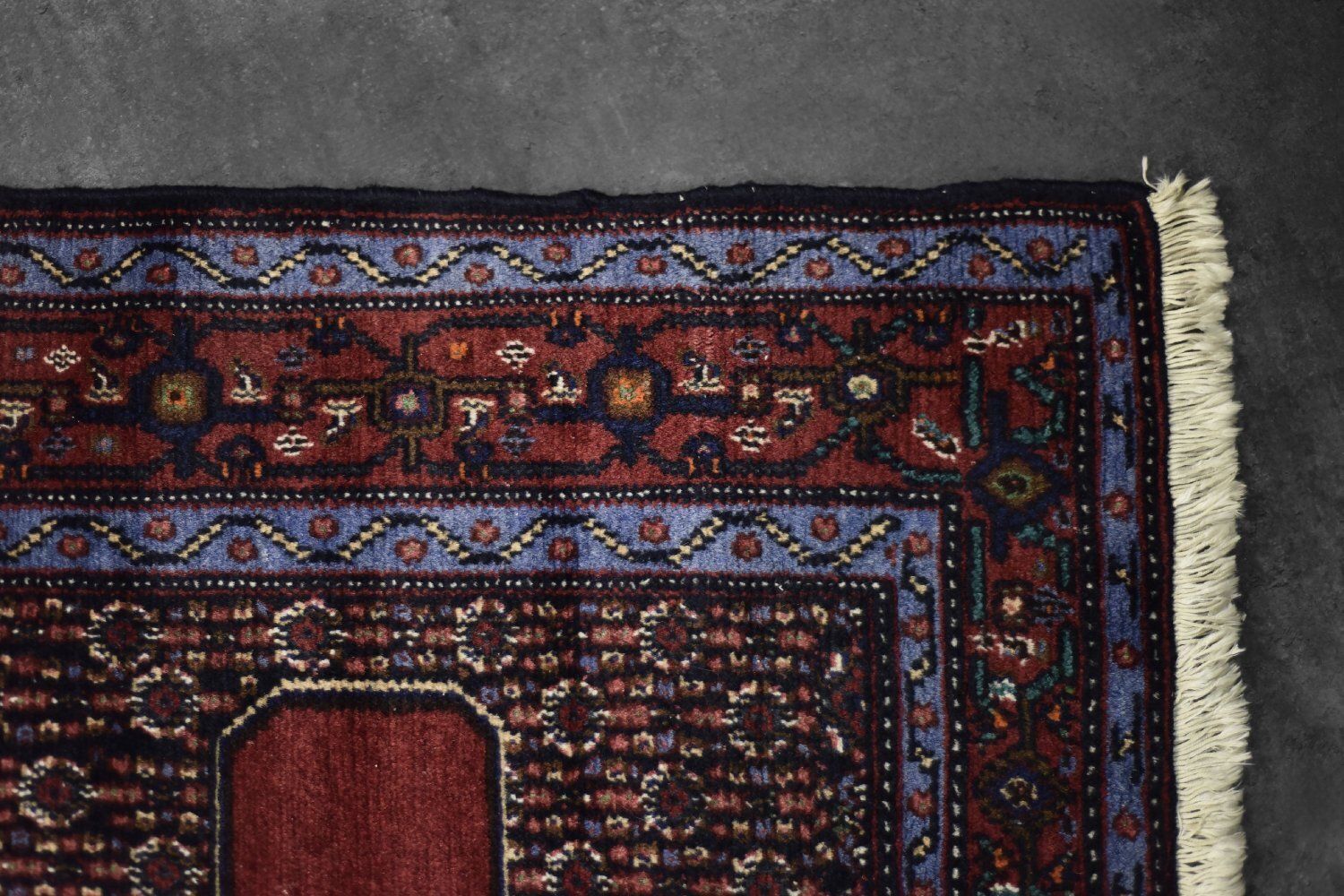 Textiles Vintage Middle Eastern Hand Woven Senneh Rug, 1960s photo