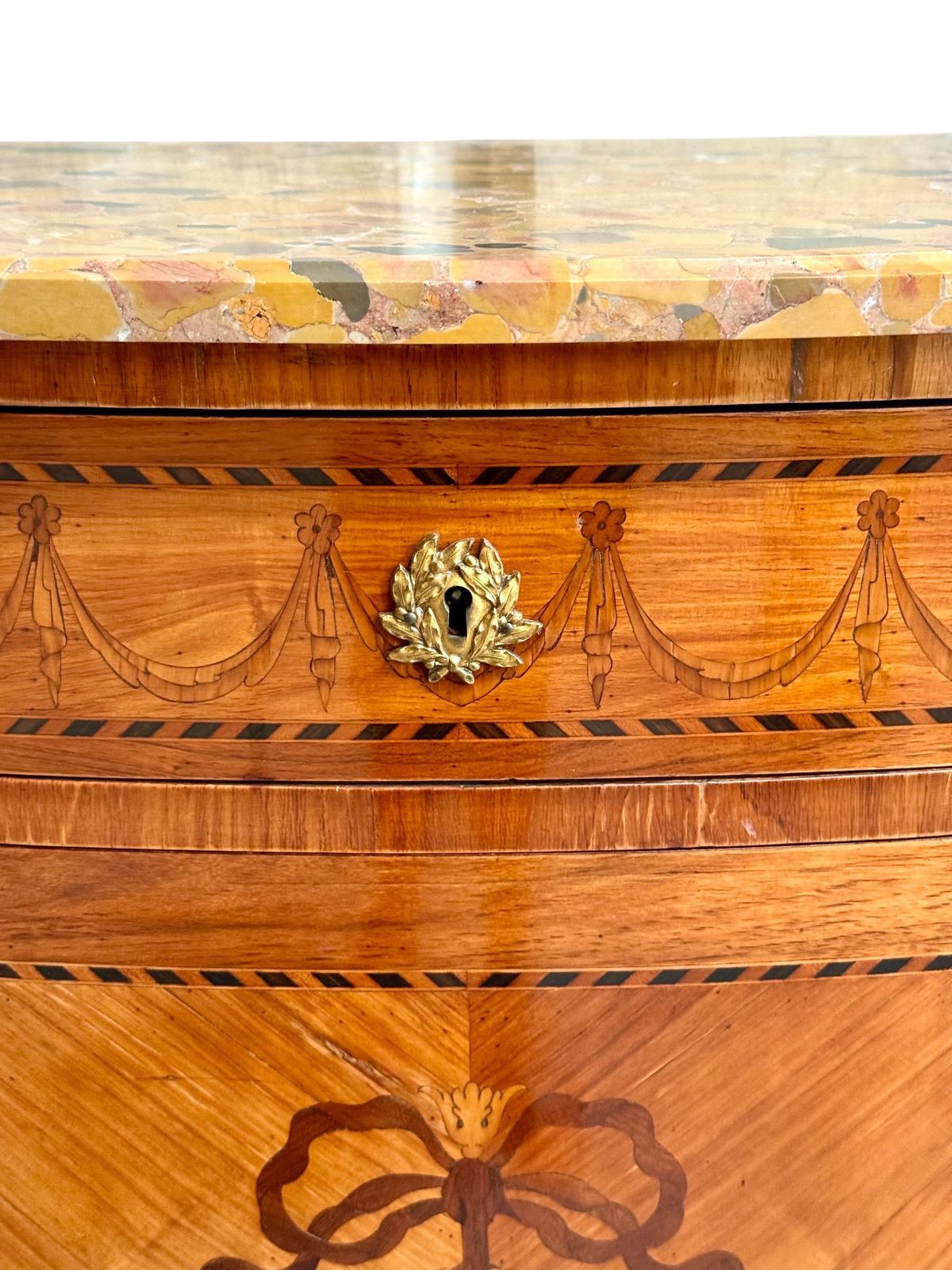 19th Century Louis XVI Style Demilune Commode With Marble Top photo vinterior