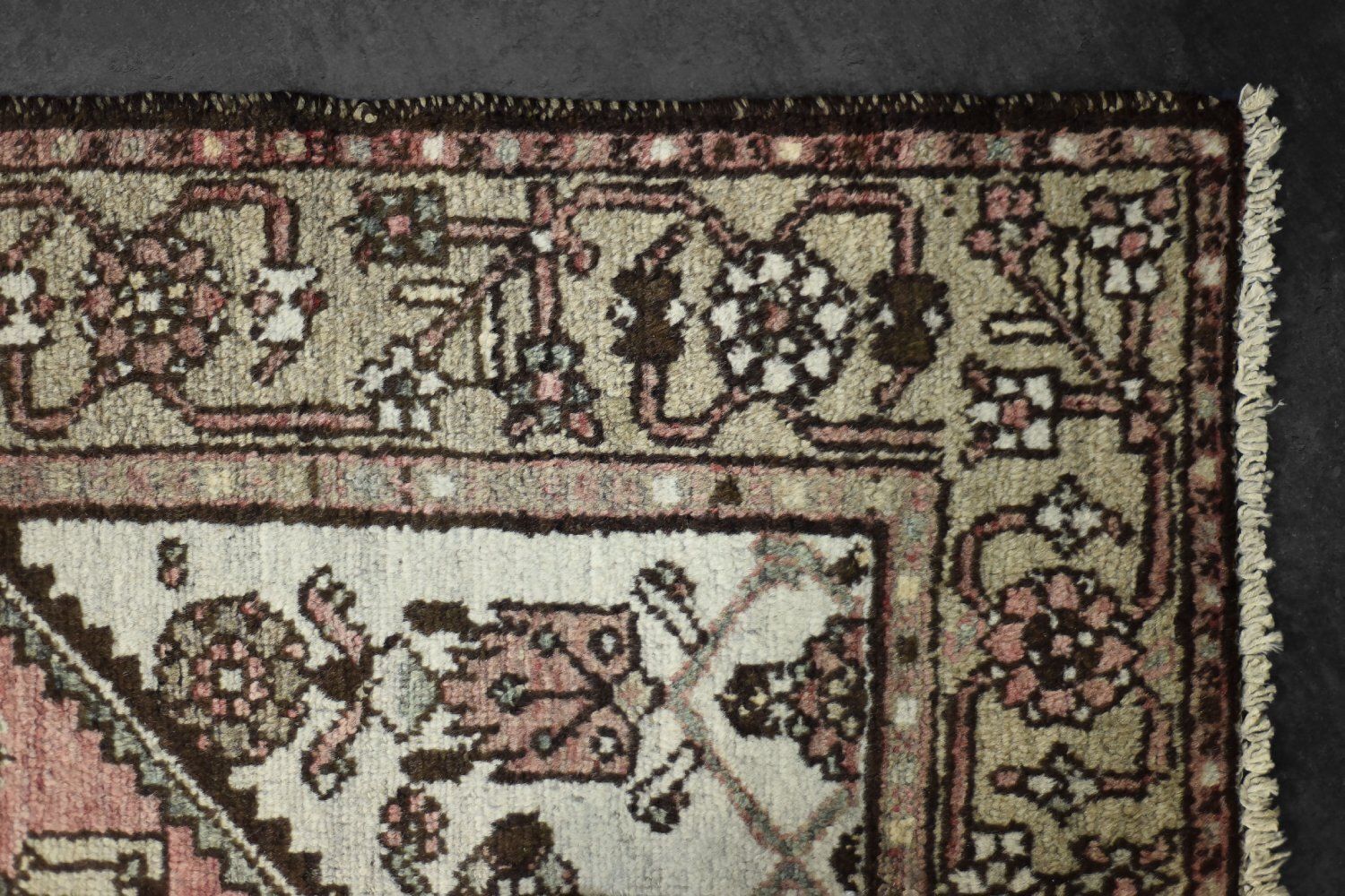 Textiles Vintage Middle Eastern Hand Woven Hamadan Rug, 1960s photo