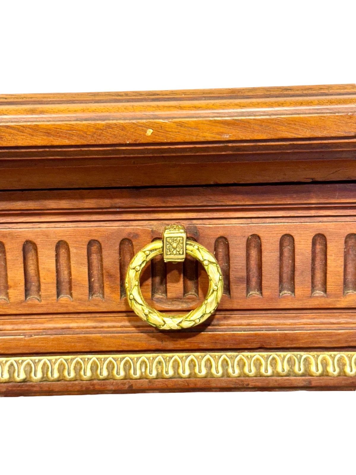 Louis XVI Style Writing Table With Gilt Bronze Mounts, 19th Century photo furniture