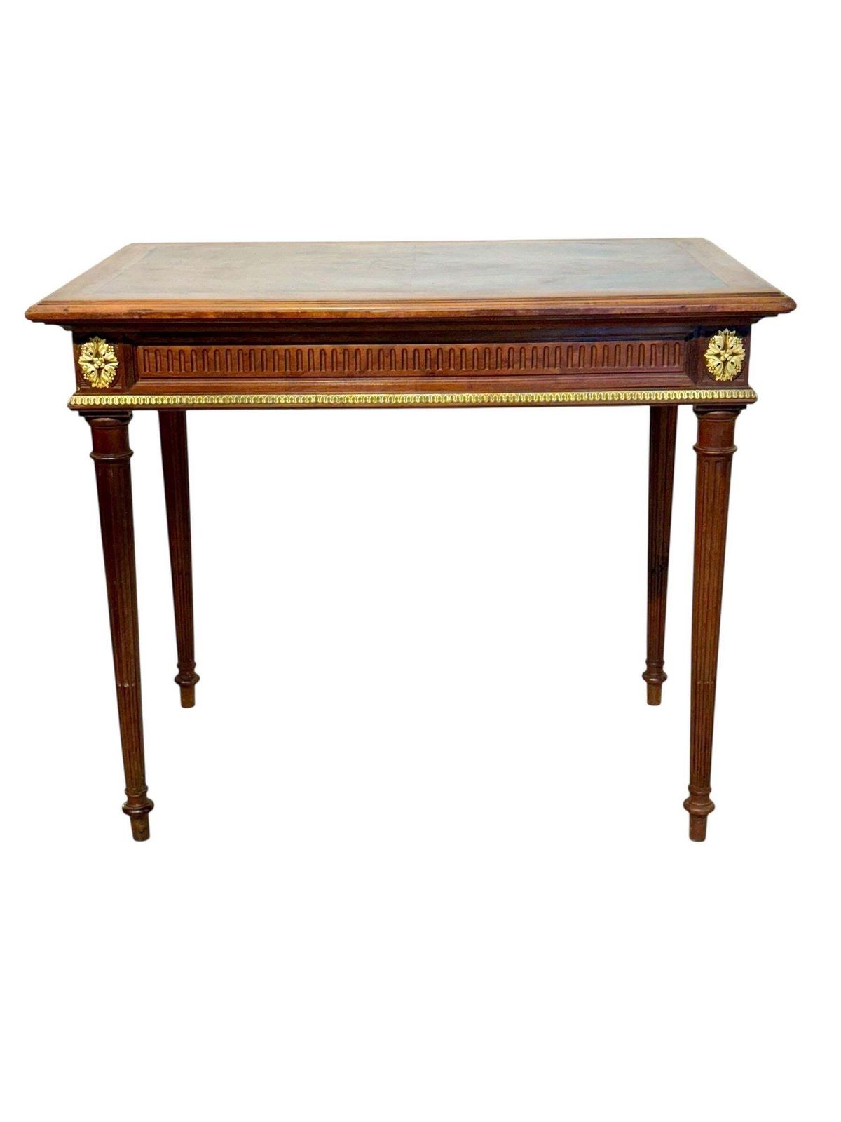 photo vinterior Louis XVI Style Writing Table With Gilt Bronze Mounts, 19th Century