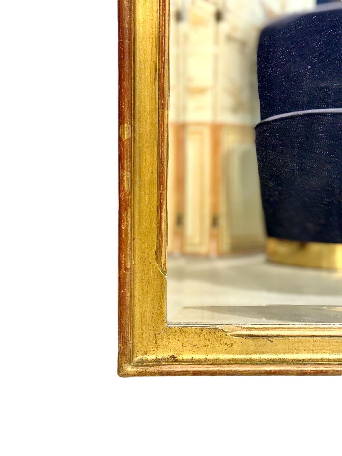 photo furniture Late 19th Century Giltwood Mirror With Beveled Mercury Glass