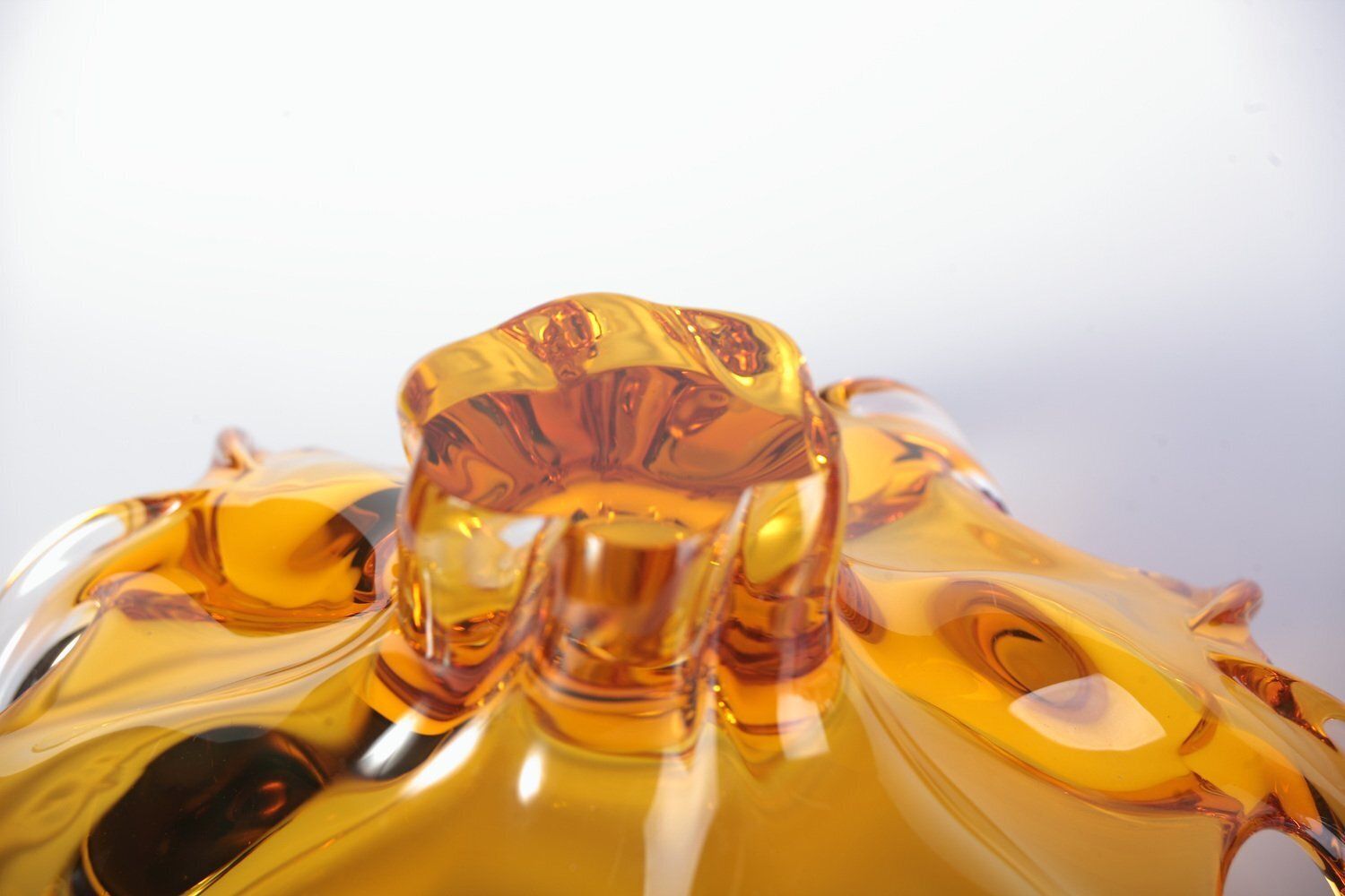 Czech Glass Bowl By Josef Hospodka For Sklarny Chribska, 1970s, Set Of 2 photo buy