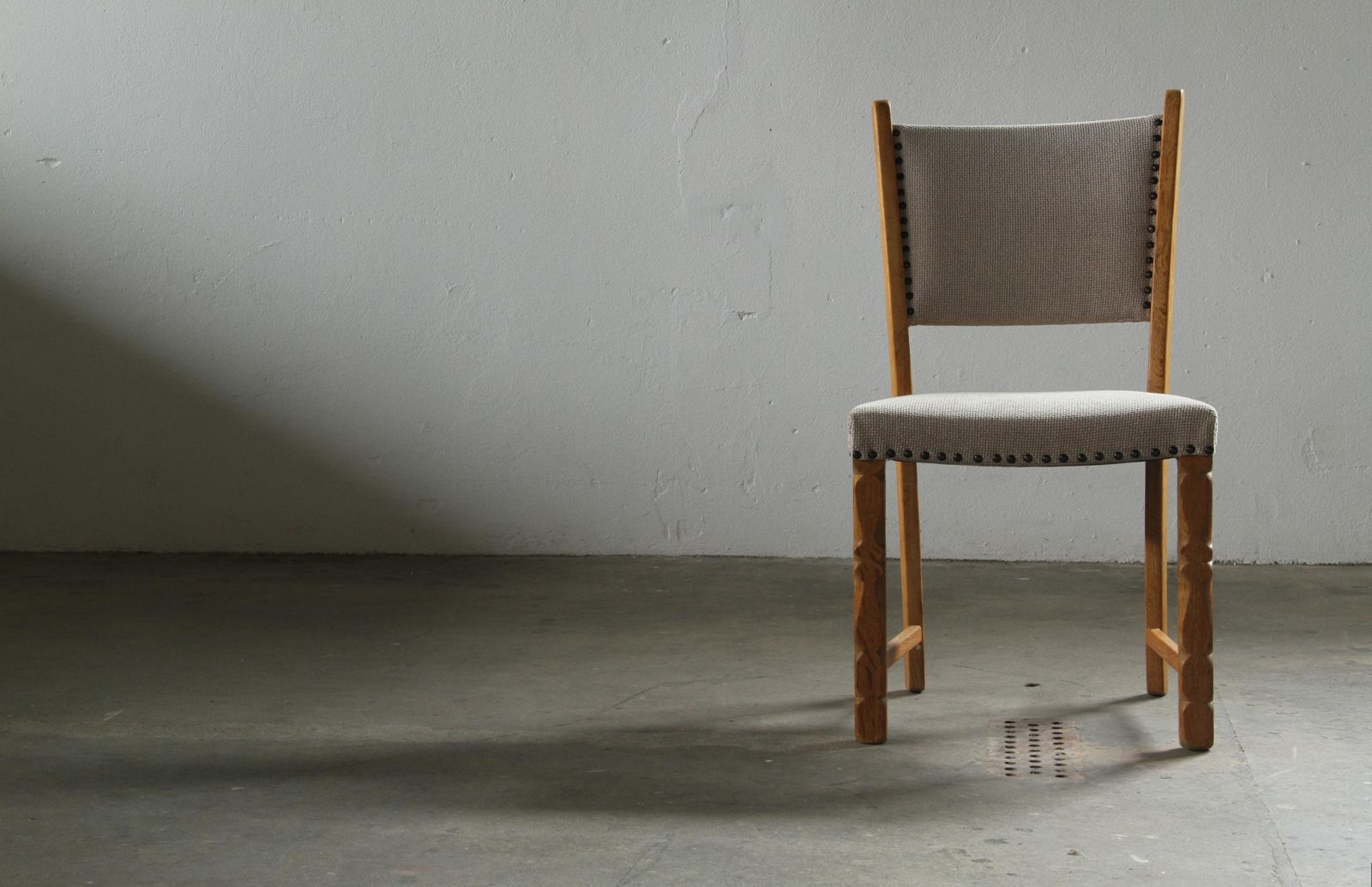 Set Of Six Vintage Danish Oak Dining Chairs, Henning Kjærnulf Style, 1960s photo Furniture