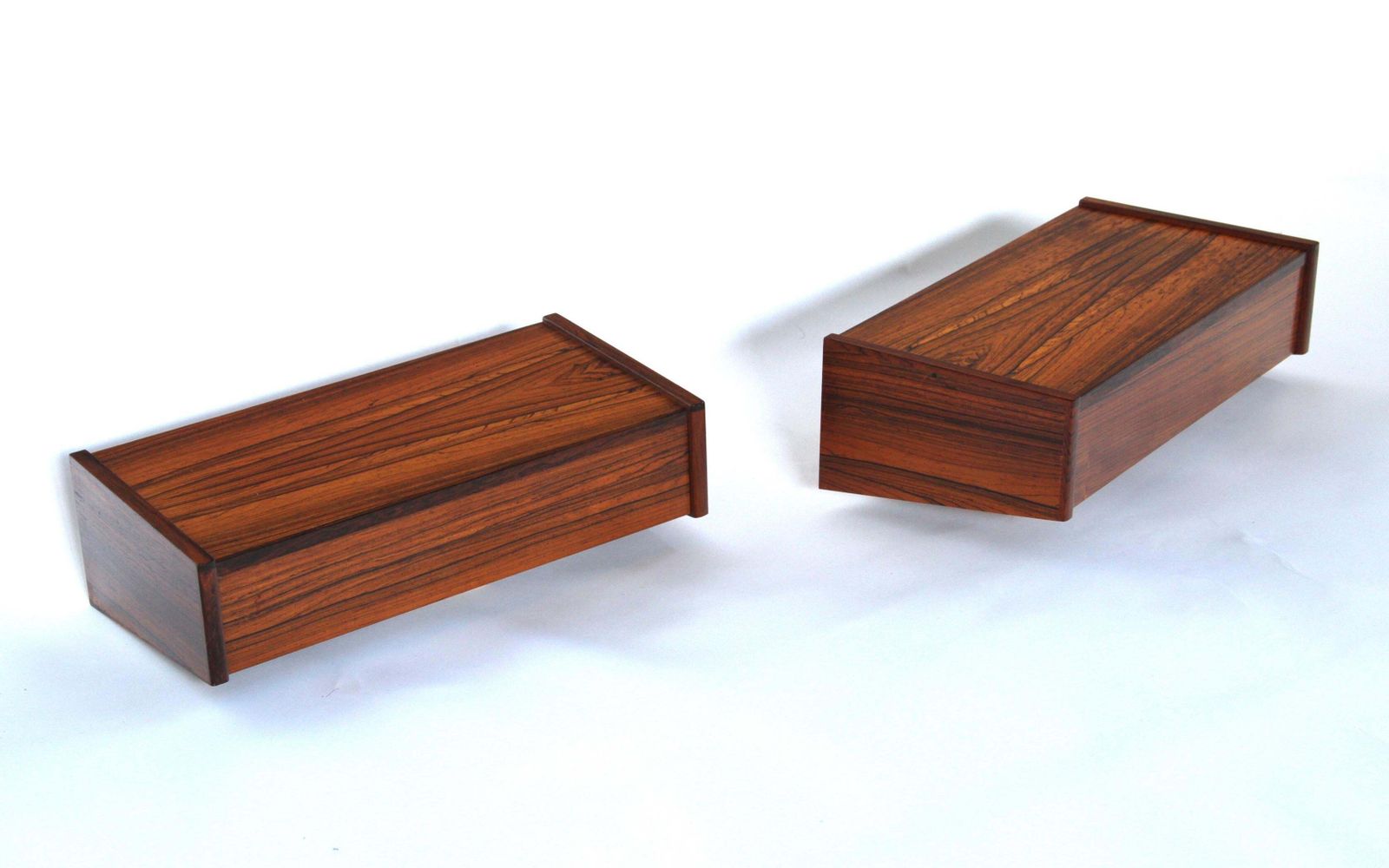 Vintage Rosewood Floating Bedside Tables. Set Of Two. 1960s photo for sale