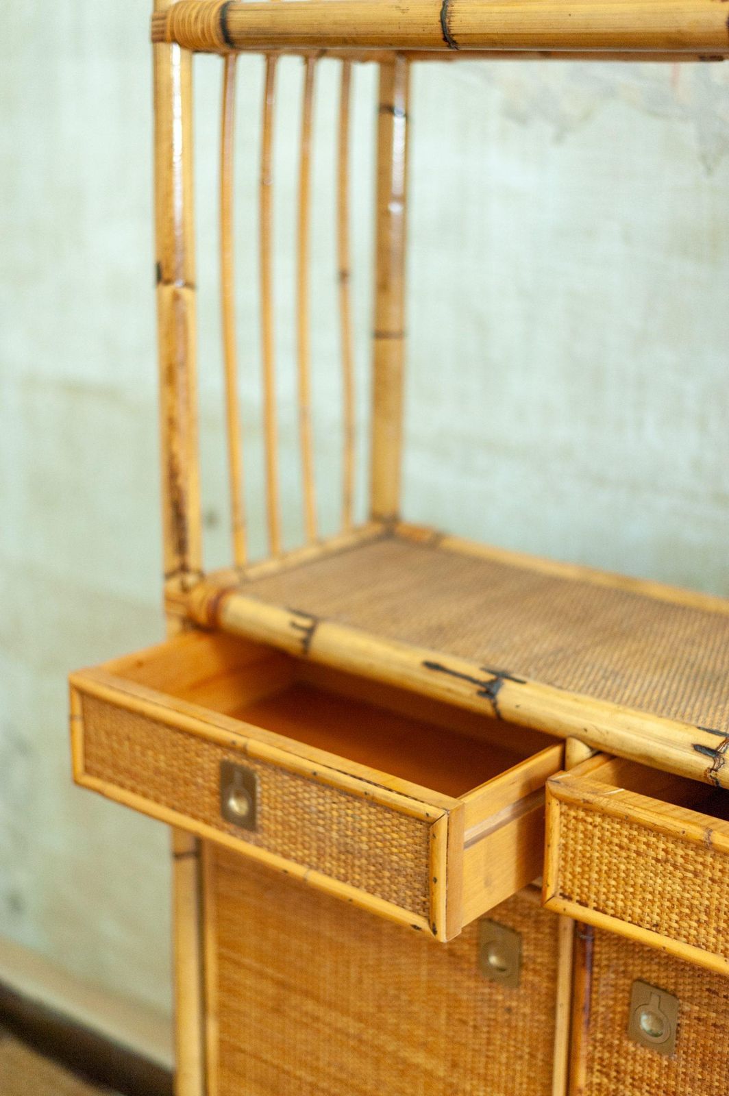 Pair Of Rattan Bookshelf – 1980s photo 4148.0