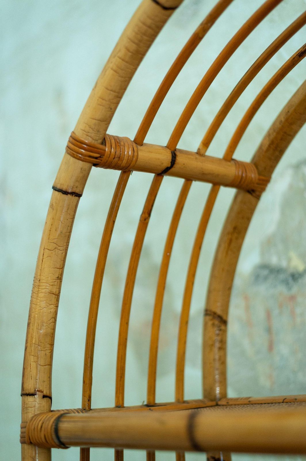 Furniture Pair Of Rattan Bookshelf – 1980s photo