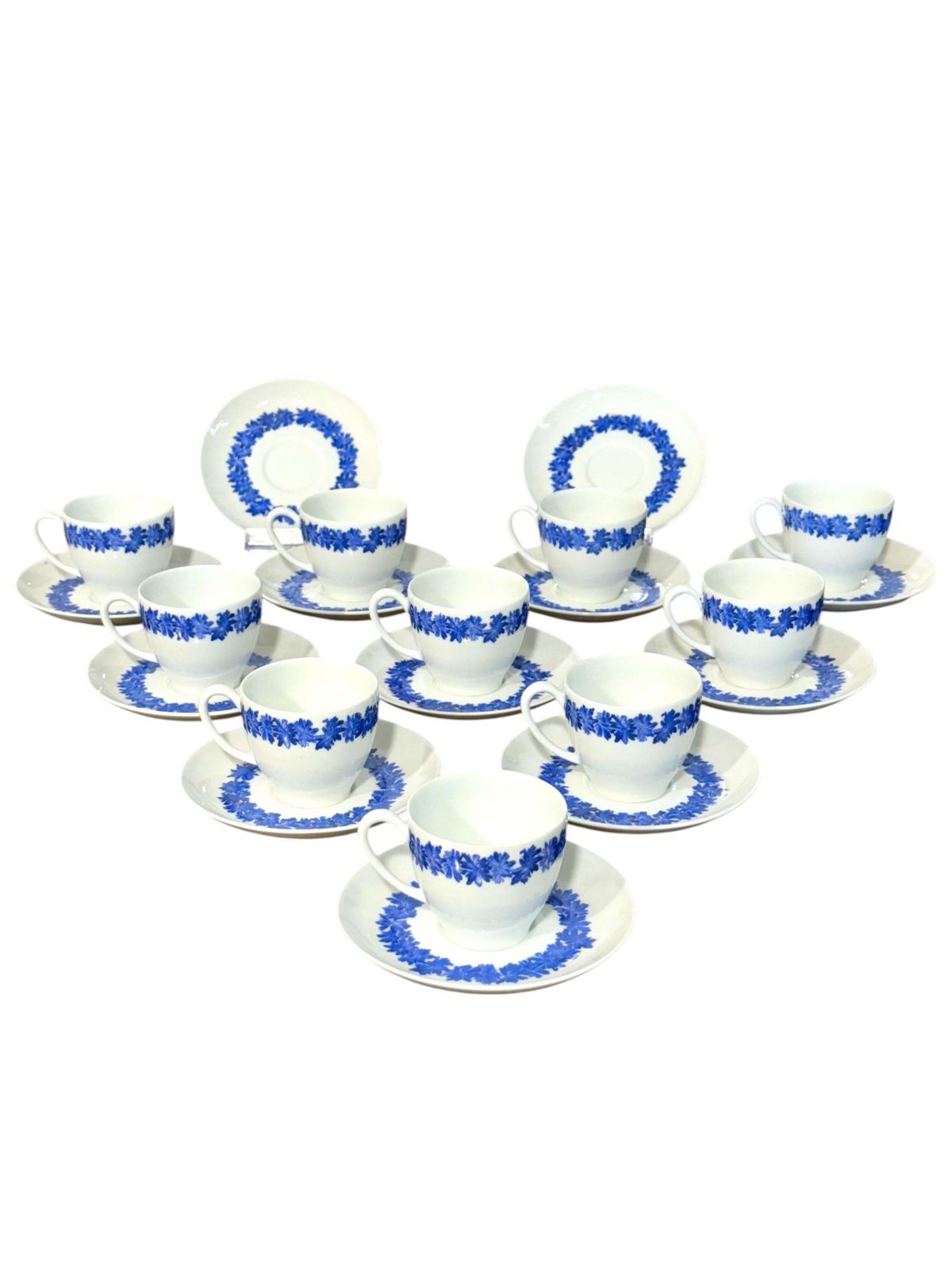 Haviland Limoges Coffee Service With Blue And Pink Floral Motifs photo furniture