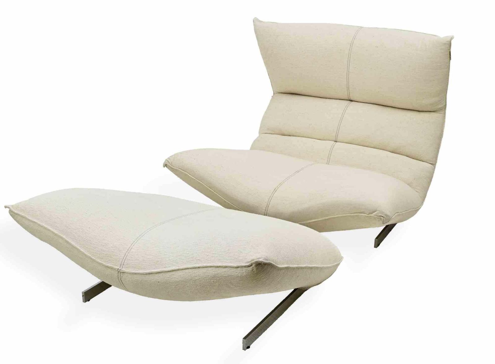 Canestrari Lounge Chair With Ottoman By Vittorio Varo, Italy 1970s photo for sale