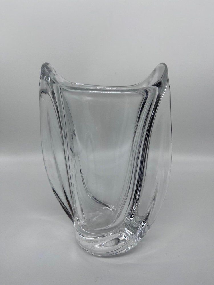Vintage Crystal Vase From The Cristallerie Of Vannes, 1970s