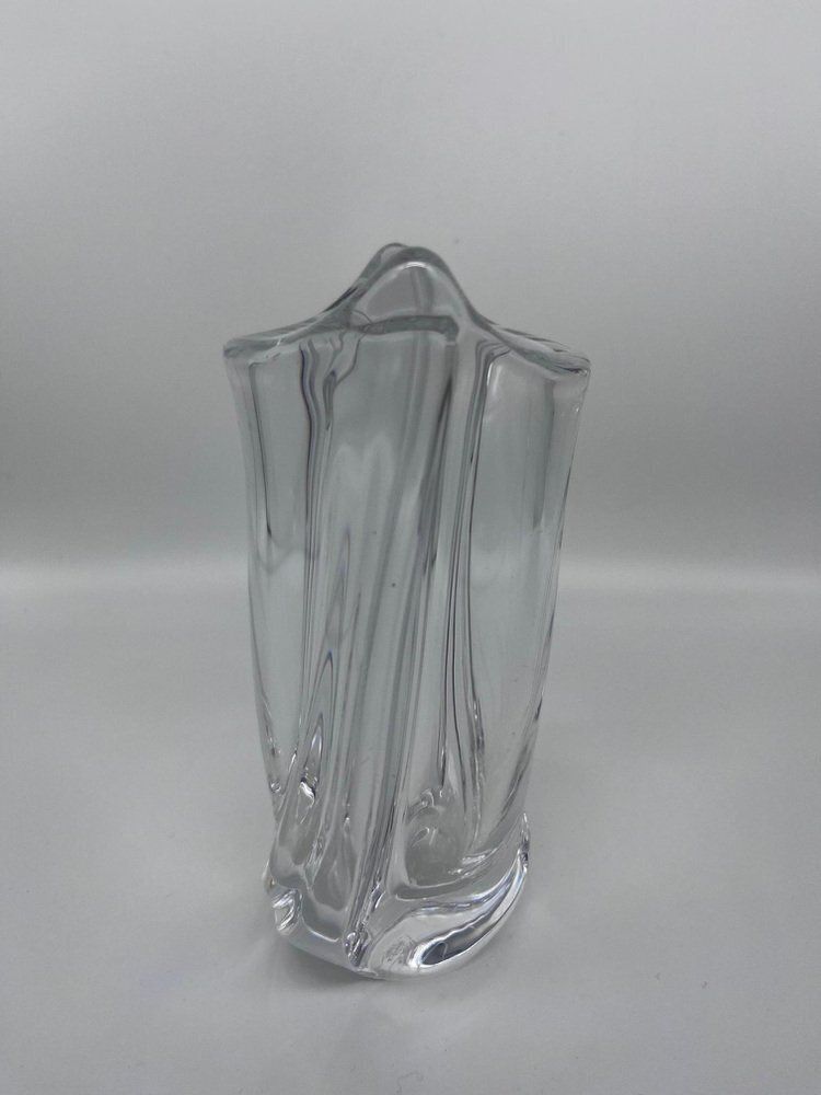 Vintage Crystal Vase From The Cristallerie Of Vannes, 1970s photo Home Decor