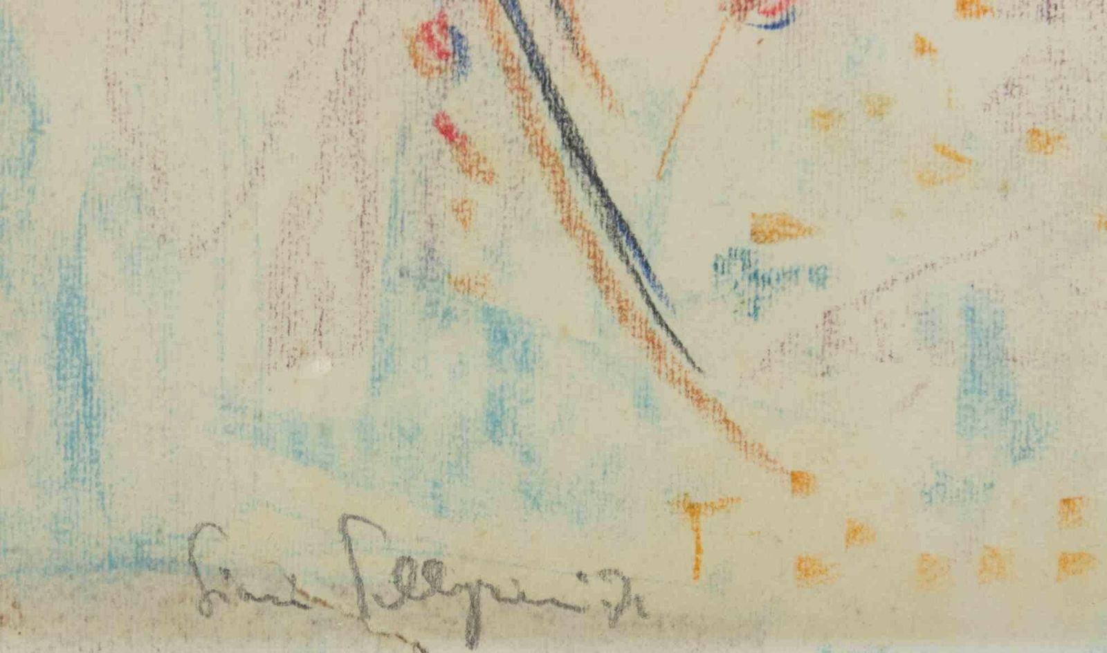 Sirio Pellegrinilandscape   Mixed Media On Paper By Sirio Pellegrini   19711950s photo for sale