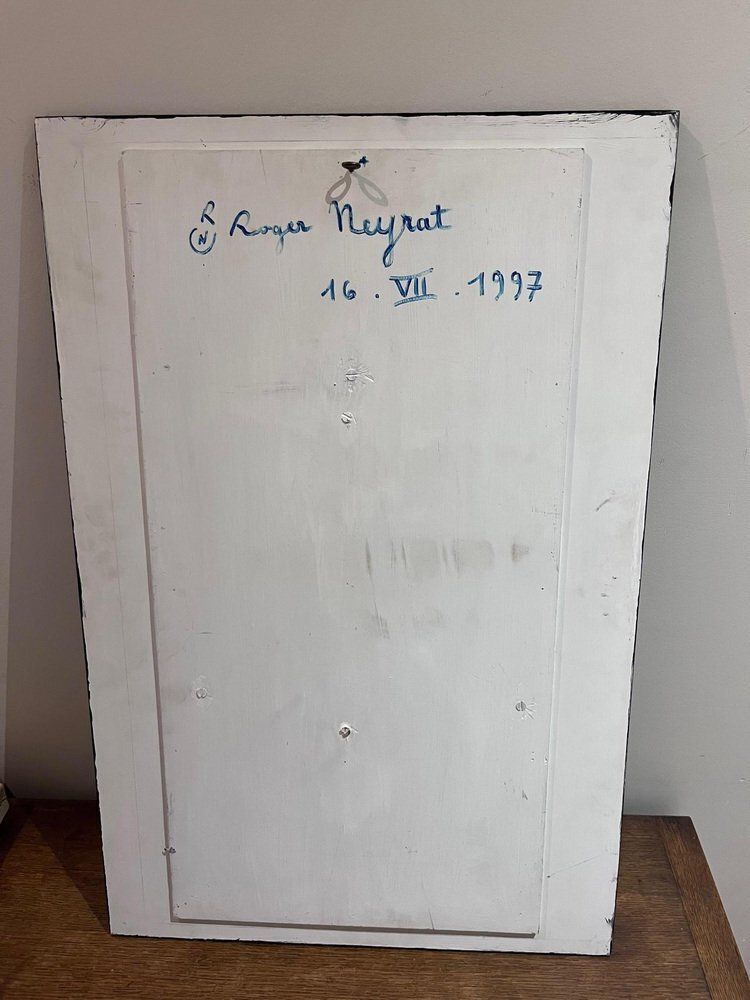 Roger Neyrat, Relief Artwork, 20th Century, Wood & Paper photo vintage