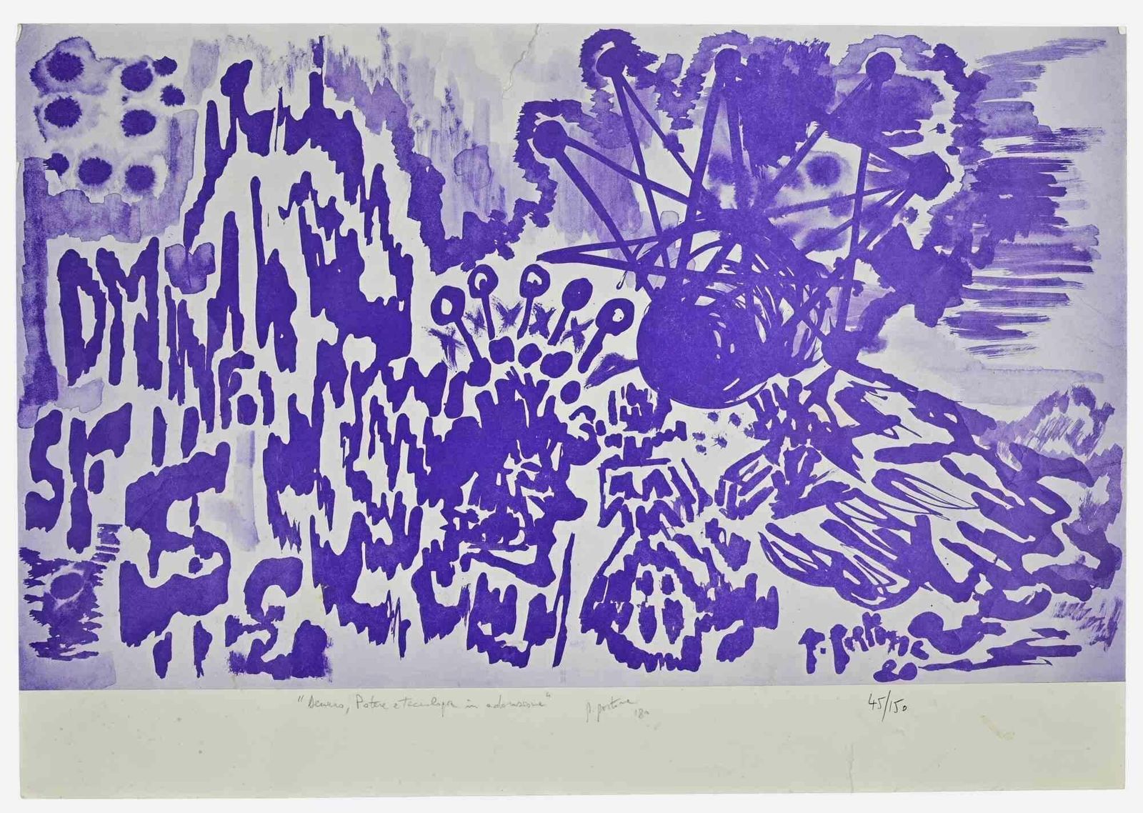 Paolo Portoneabstract Composition   Screenprint By Paolo Portone   19801980