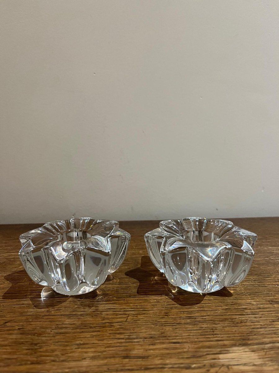 Crystal Candlesticks By Pierre Davesn, Set Of 2 photo 141.0