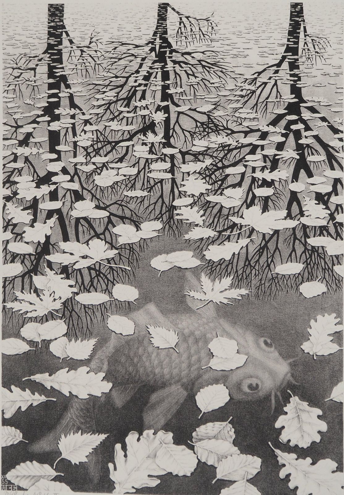 M.C. Eschernature   Autumn And Carp   Signed Facsimile, Ltd /4502008 photo for sale