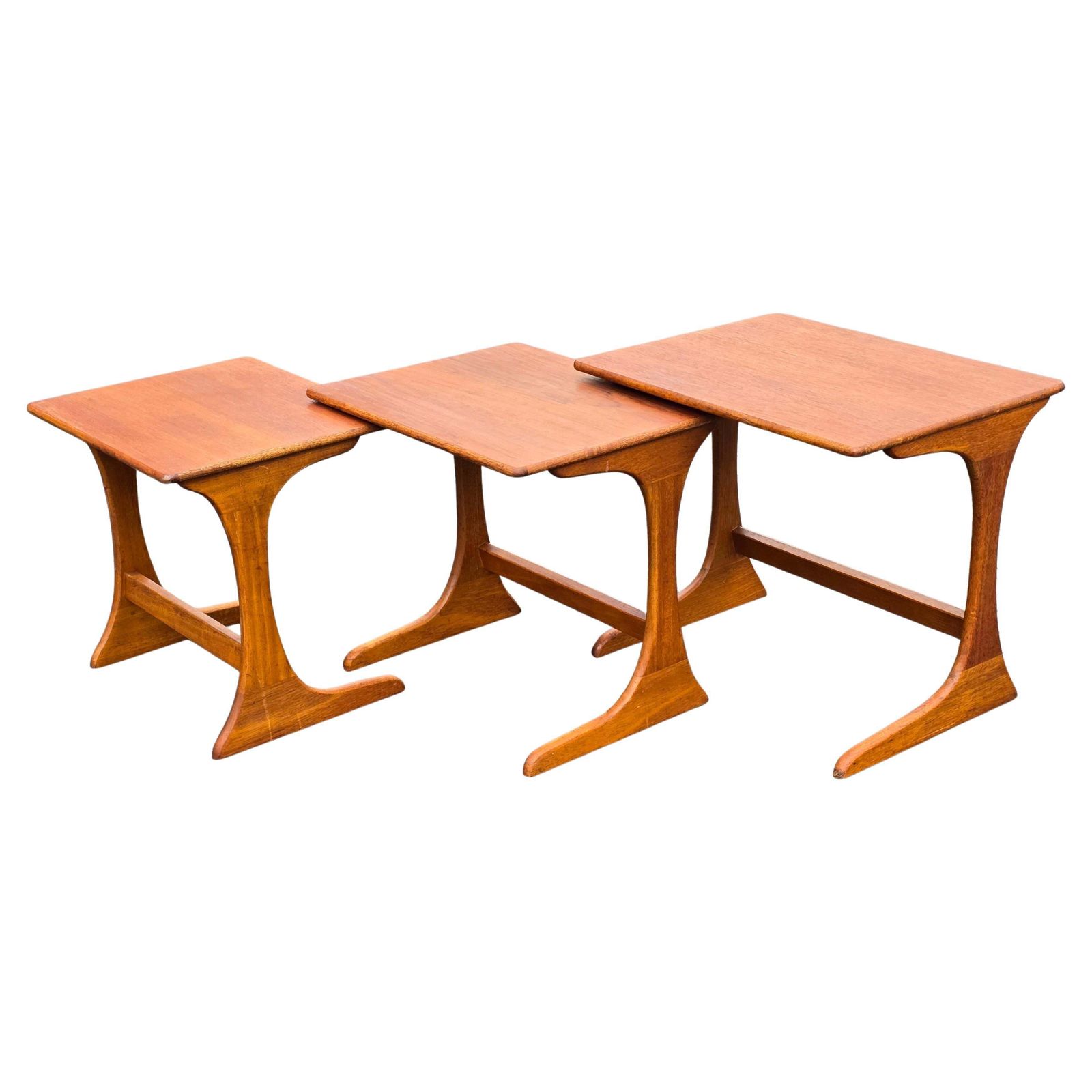 Scandinavian Teak Nesting Tables, Set Of Three, 1950s–1960s photo Furniture