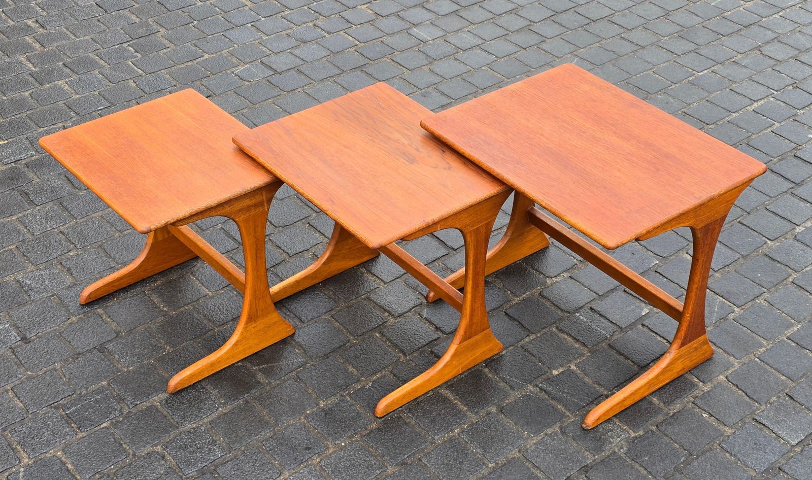 Scandinavian Teak Nesting Tables, Set Of Three, 1950s–1960s photo vinterior