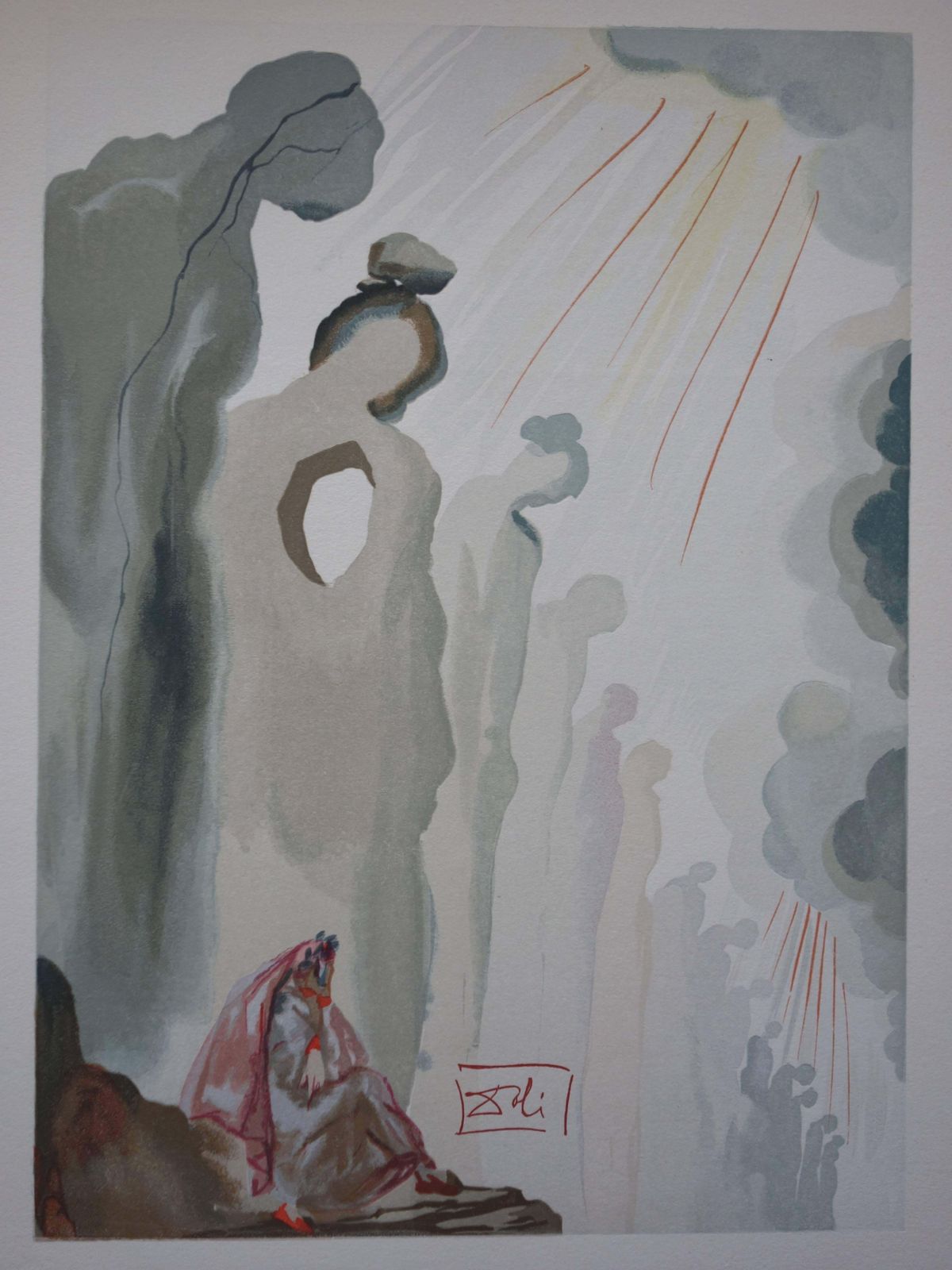 Salvador Dalí­Purgatory 13   The Second Terrace   Color Woodcut   1963 (Field P. 189)1963 photo for sale