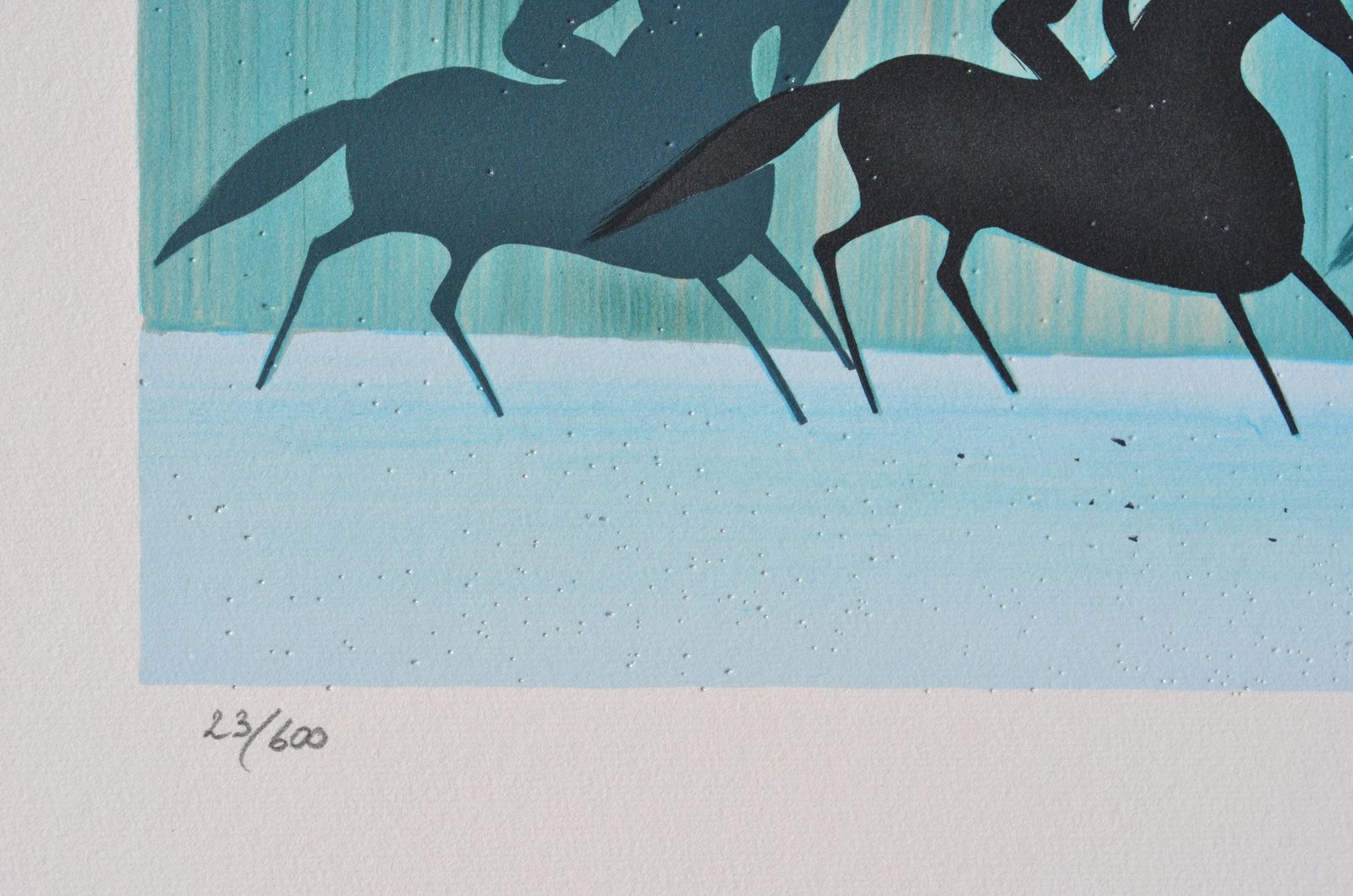 Serge Lassushorses : Riders In Winter   Original Lithograph, Handsigned & Ltd /6001982 photo 87.0