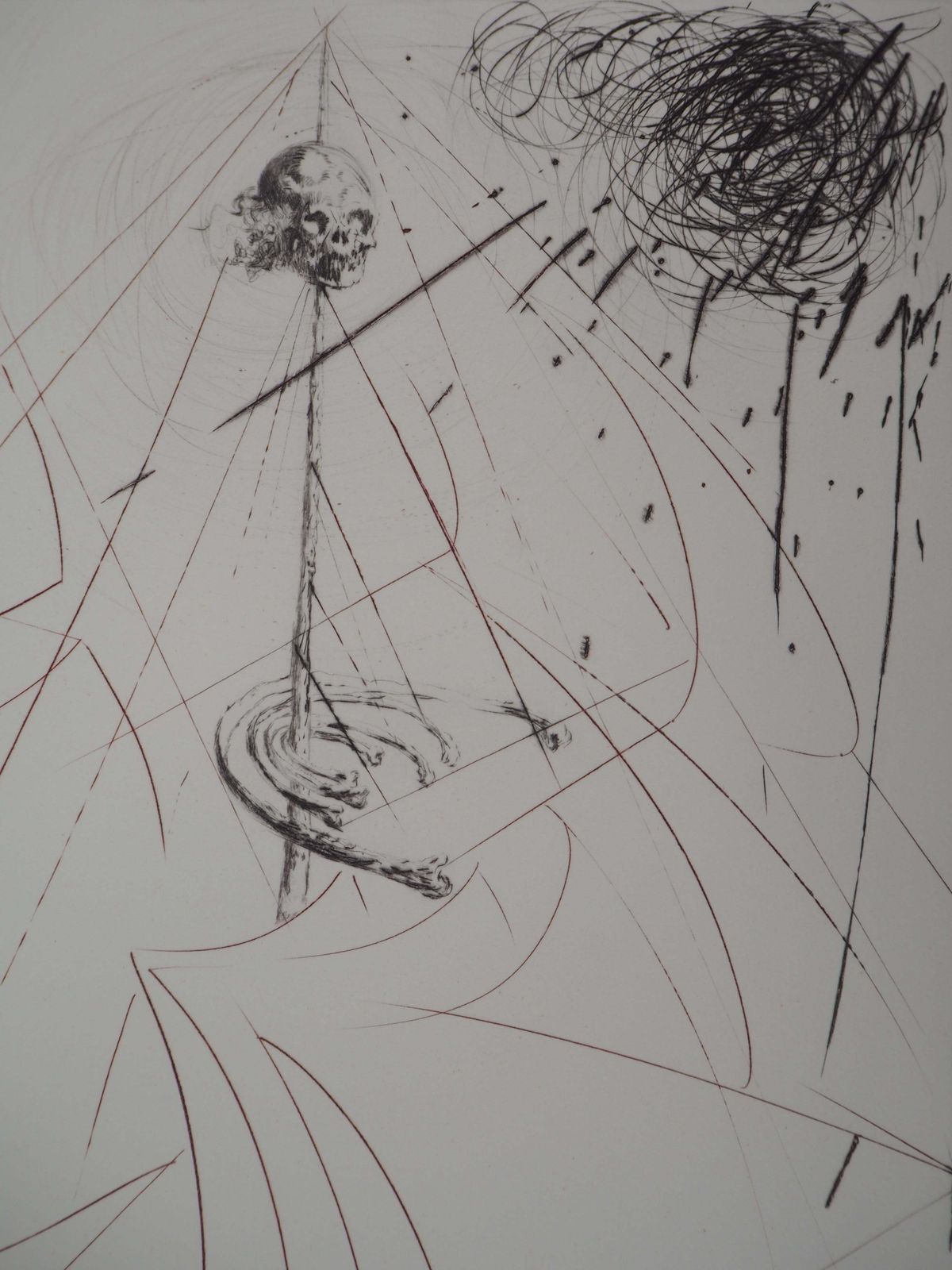 Salvador Dalí­Surrealist Boat (Vaisseau Fantome)   Original Handsigned Etching   (Field #69 7)1969 photo for sale