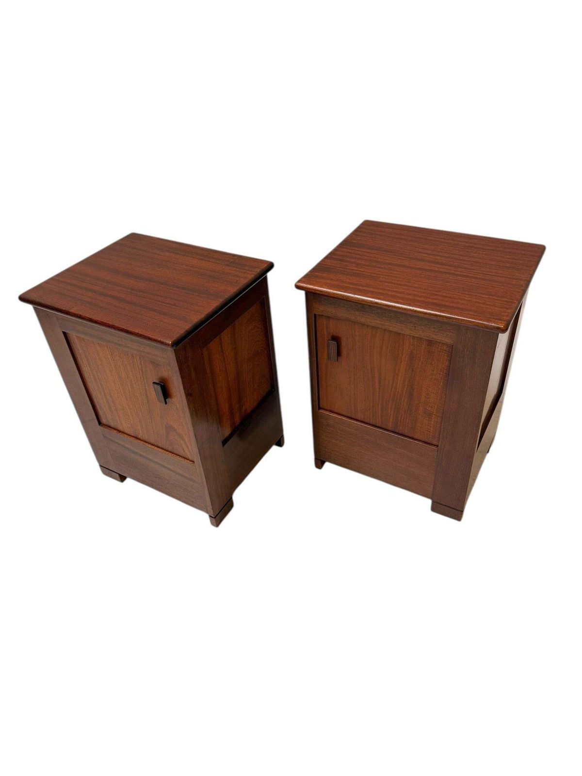 Furniture Art Deco Modernist Nightstands By J.A. Muntendam For L.O.V. Oosterbeek, 1920s photo