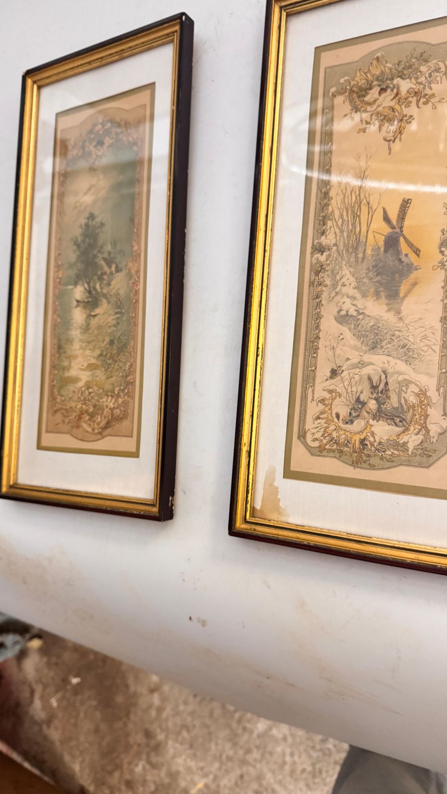 Art Pair Of Framed Engravings — France, 1920s photo