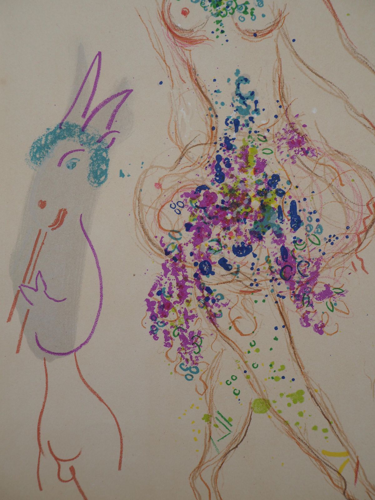 Marc Chagallthe Ballet : Ballerina And Faun   Original Lithograph   Mourlot #5811969 photo 531.0