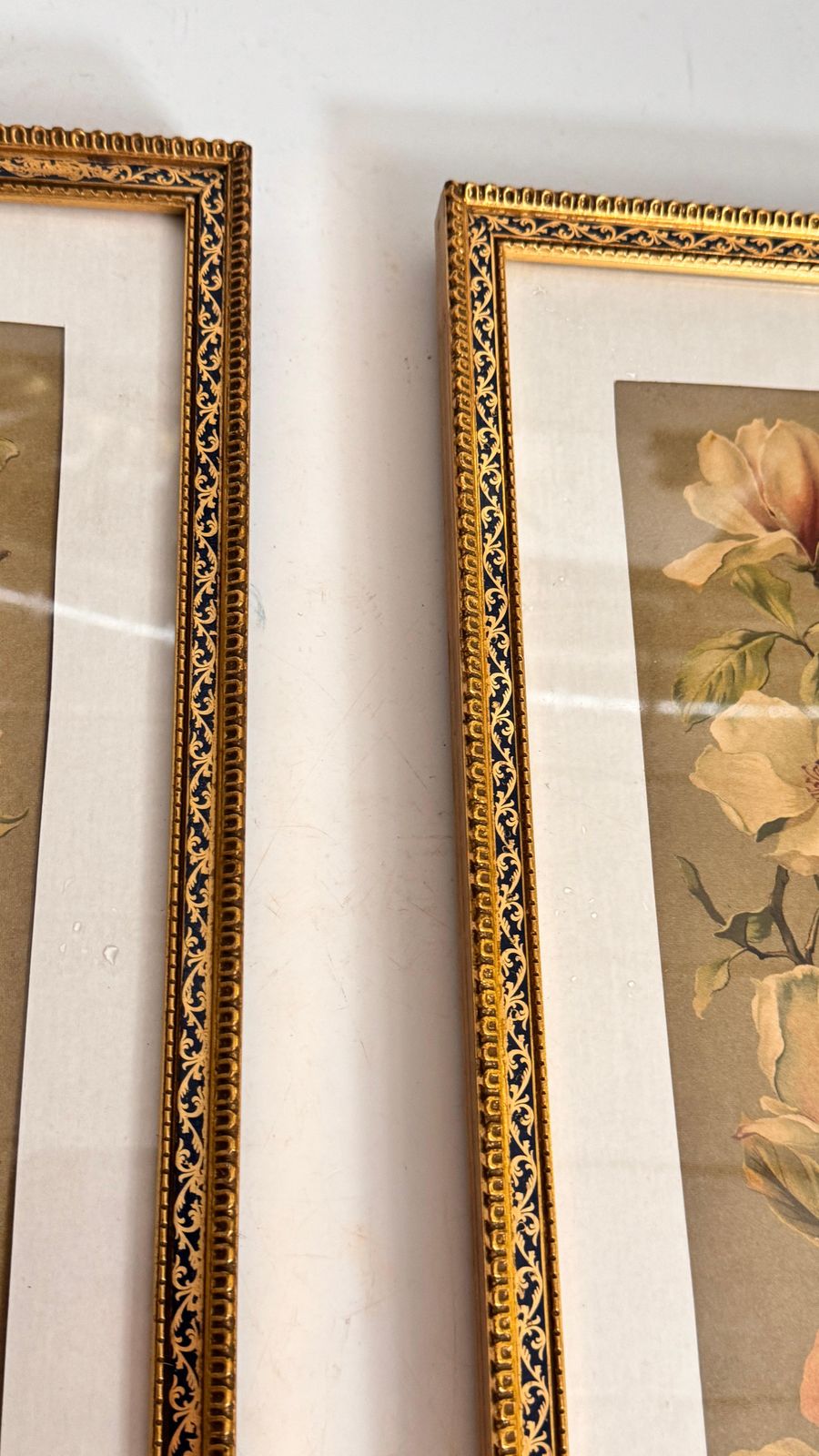 Pair Of Floral Engravings — France, 1920s photo vintage
