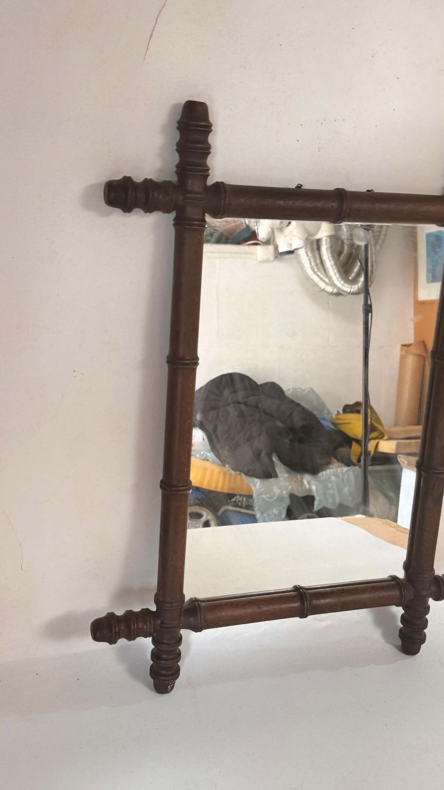 Carved Wooden Mirror — France, 1940s photo Home Decor