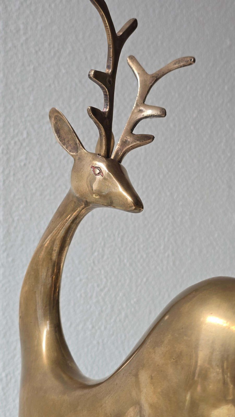 Art Mid Century Modern Brass Gazelle Sculpture, Circa 1950s photo
