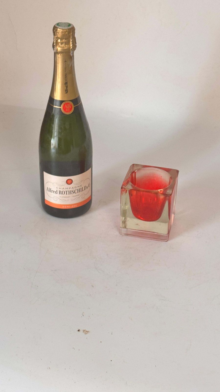 Murano Glass Ashtray — Red & Clear — Italy, 1960s photo furniture
