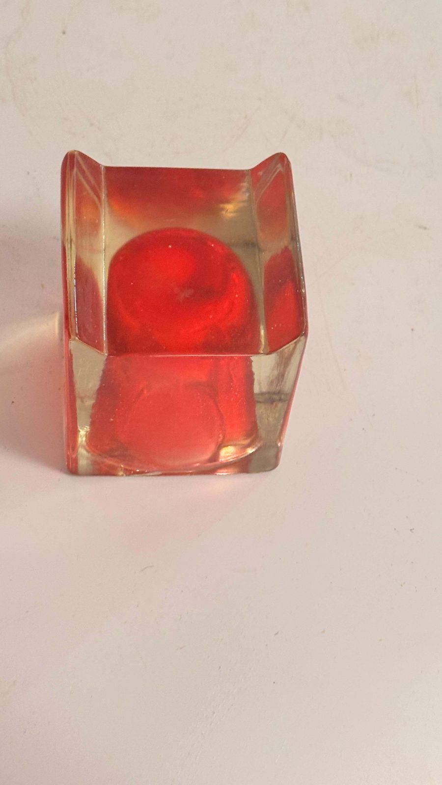 Murano Glass Ashtray — Red & Clear — Italy, 1960s photo buy