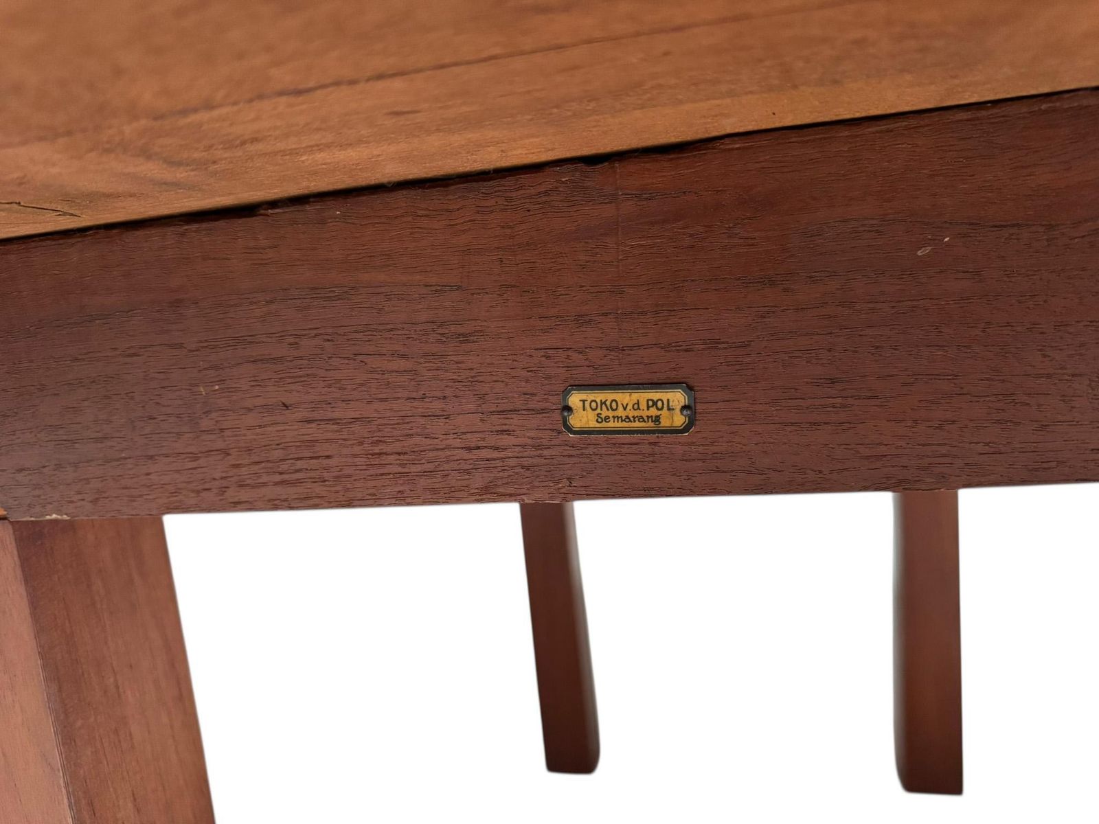 Art Deco Modernist Extending Dining Room Table By Toko V/D Pol Semarang, 1920s photo vintage