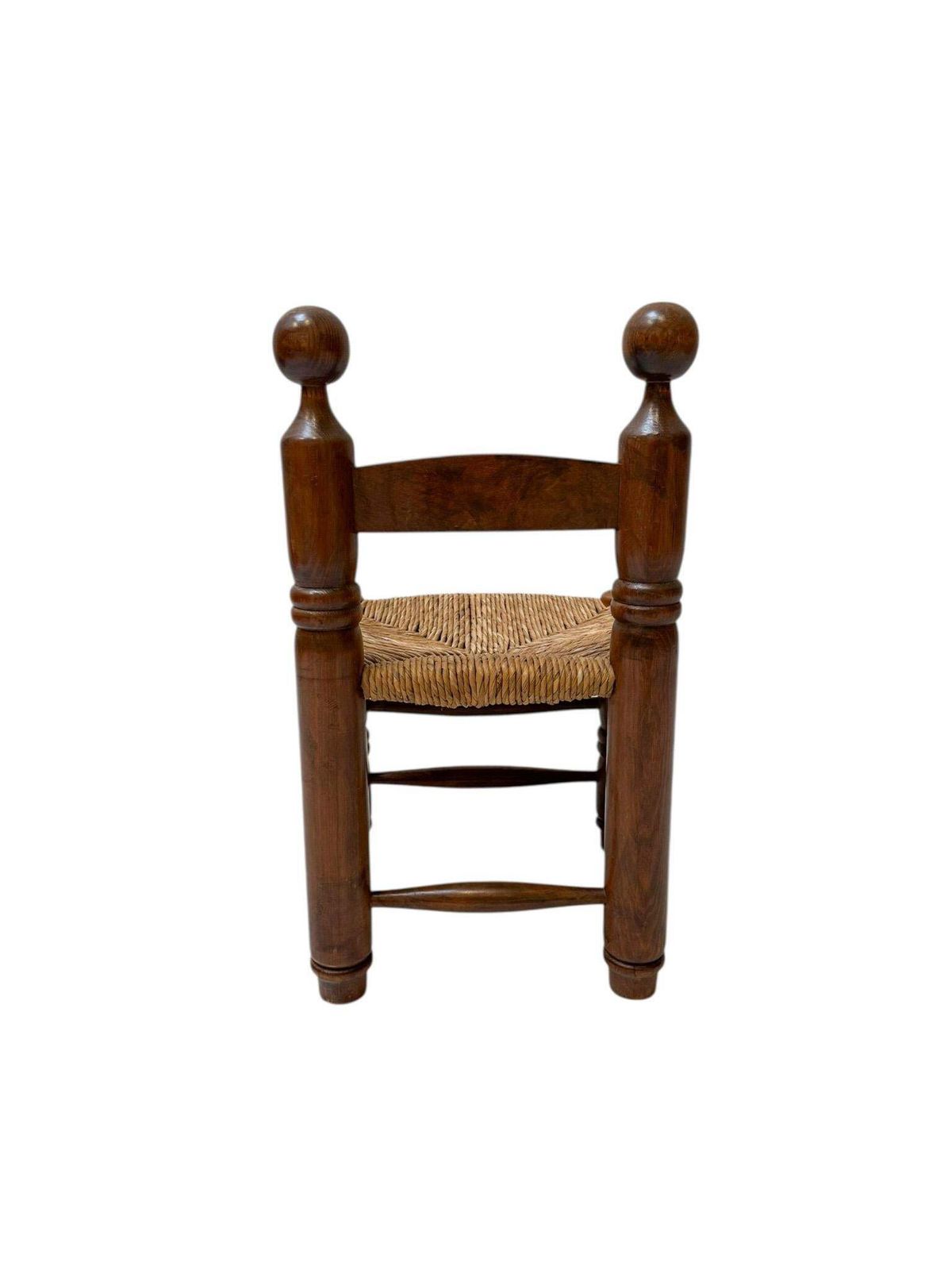 photo for sale French Rustic Brutalist Low Side Chair In The Style Of Charles Dudouyt, 1940s