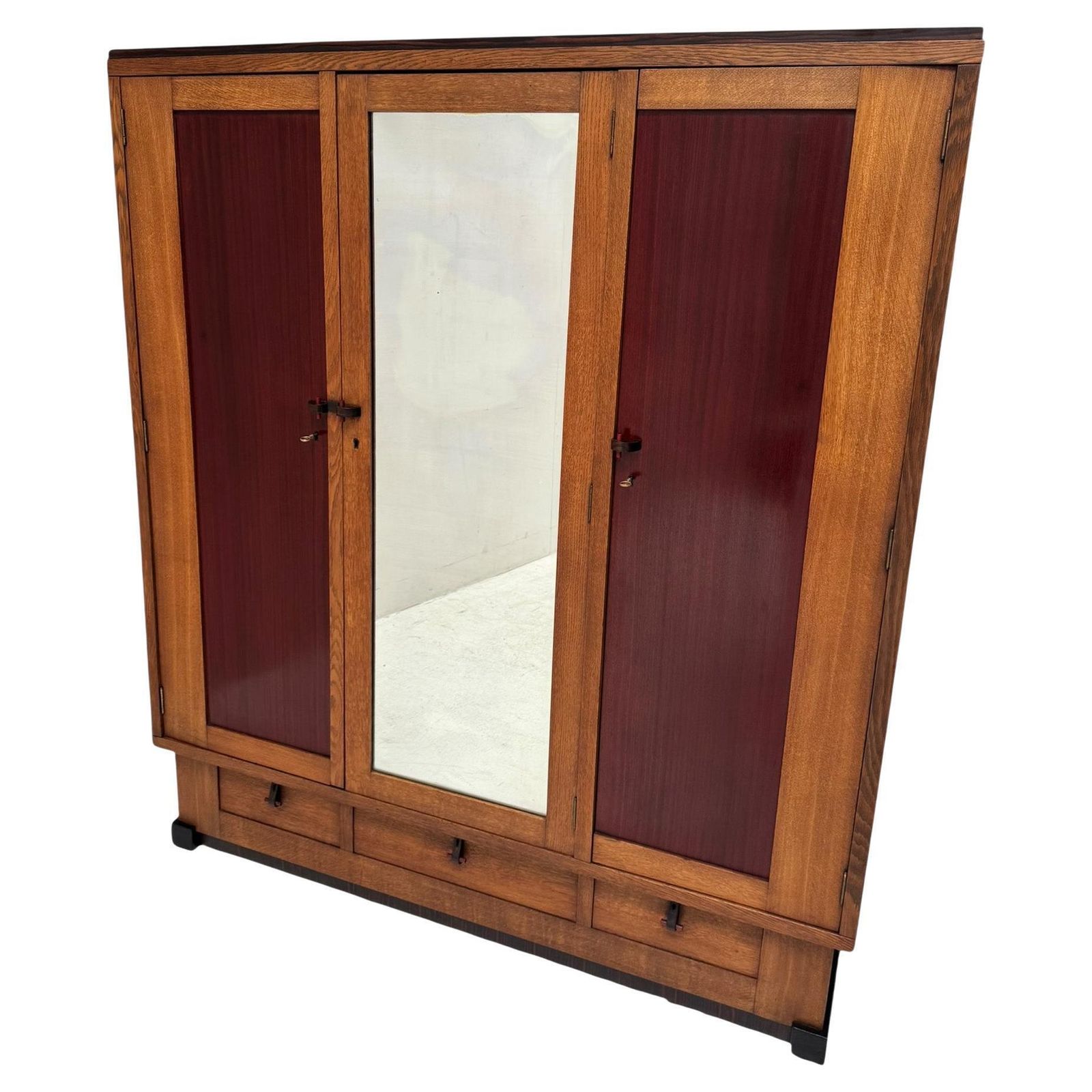 Art Deco Modernist Armoire Or Wardrobe By J.J. Zijfers Amsterdam, 1920s