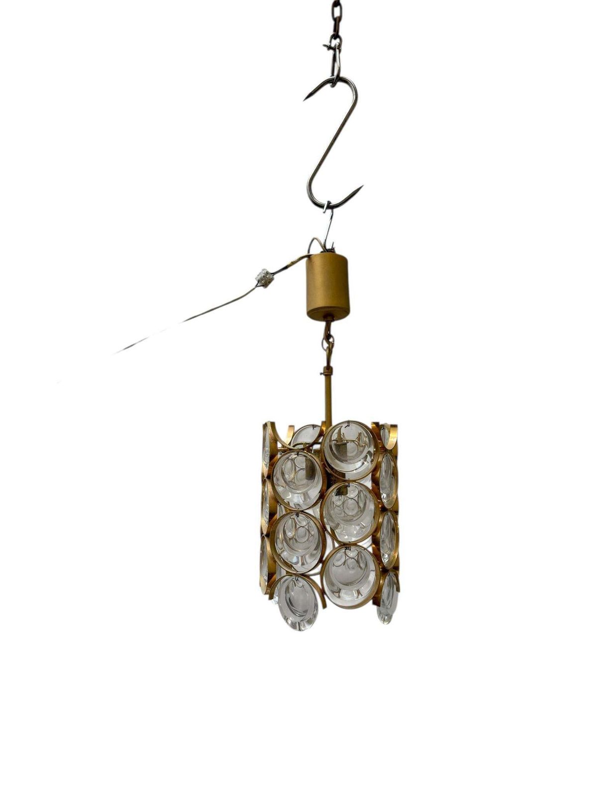 Hollywood Regency Pendant Lamp By Gaetano Sciolari For Palwa Germany, 1970s photo Lighting