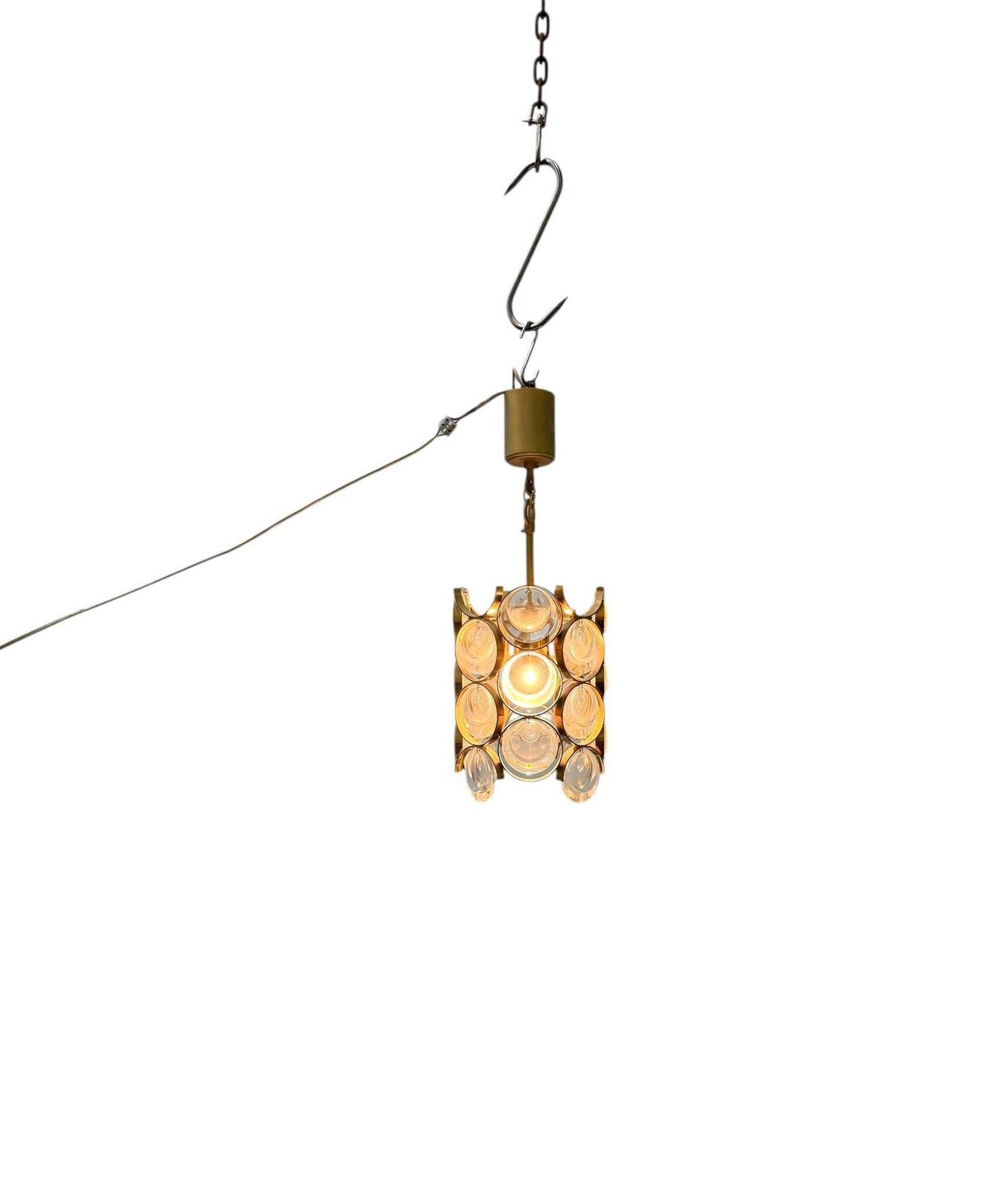 Lighting Hollywood Regency Pendant Lamp By Gaetano Sciolari For Palwa Germany, 1970s photo