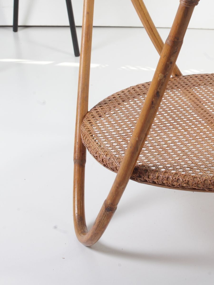 photo for sale Mid Century Bamboo Lounge Chairs & Table By Alan Fuchs For Uluv, 1960s, Set Of 3